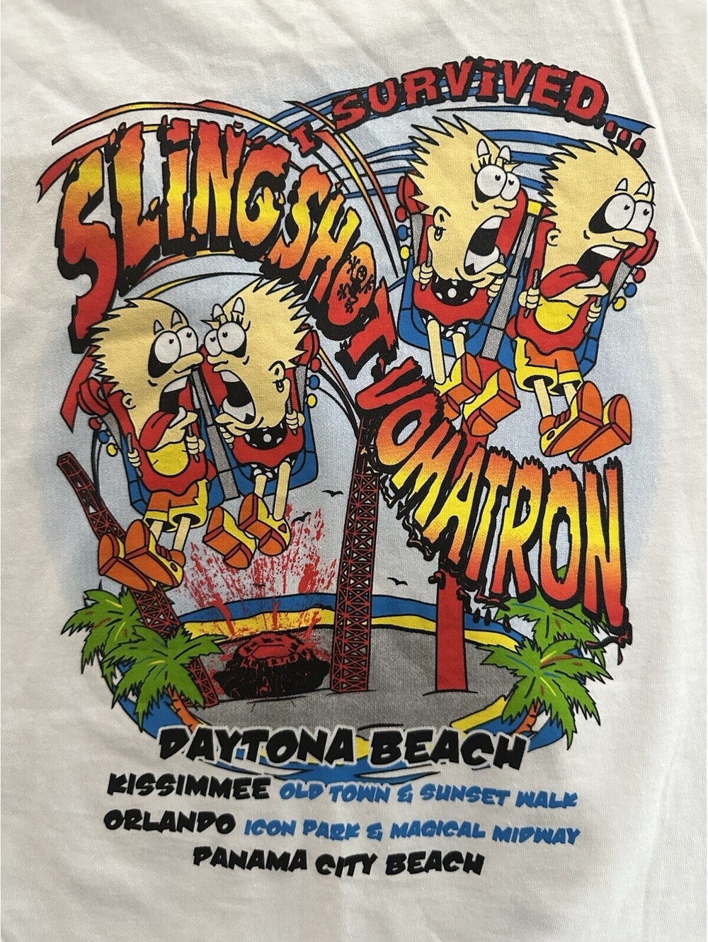Slingshot Volmatron Daytona Beach FL Graphic T Shirt White Size Small